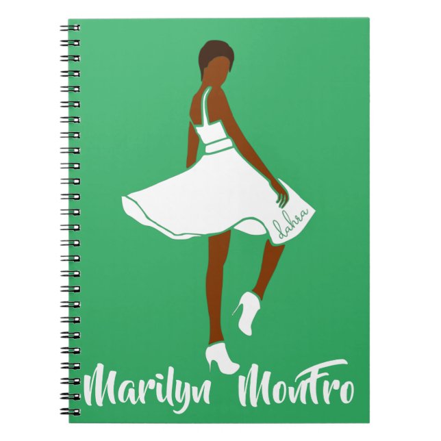 Caderno Espiral Marilyn MonFRO AFRoCA Afro Africa Mulher Negra (Frente)