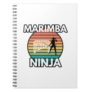 Caderno Espiral Marimba Ninja Banda de Marcha Percussionista