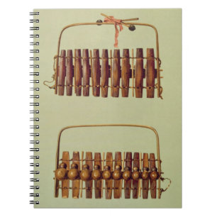 Caderno Espiral Marimba, parte dianteira e vistas traseiras, sul -