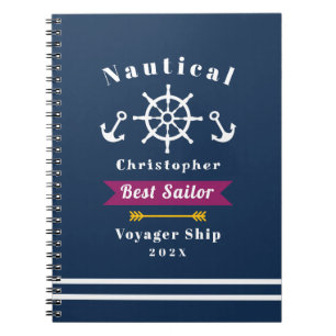 Caderno Espiral Marinho de melhor marinheiro náutico