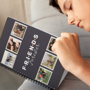 Caderno Espiral Marinho moderno Amigos para sempre estilo de carim