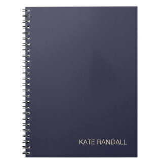Caderno Espiral Marinho moderno simples - Azul profissional