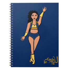 Caderno Espiral Marinho para notebook Dancer/Dourado