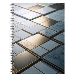 Caderno Espiral Marmor Gold Fliesen Luxus Geometrie