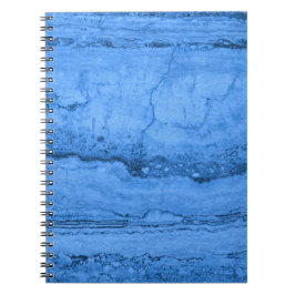 Caderno Espiral Mármore azul de padrão Granito Elegante