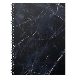 Caderno Espiral mármore azul marinho: textura de pedra.