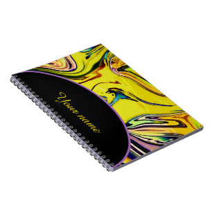 Caderno Espiral mármore impressionista personalizado