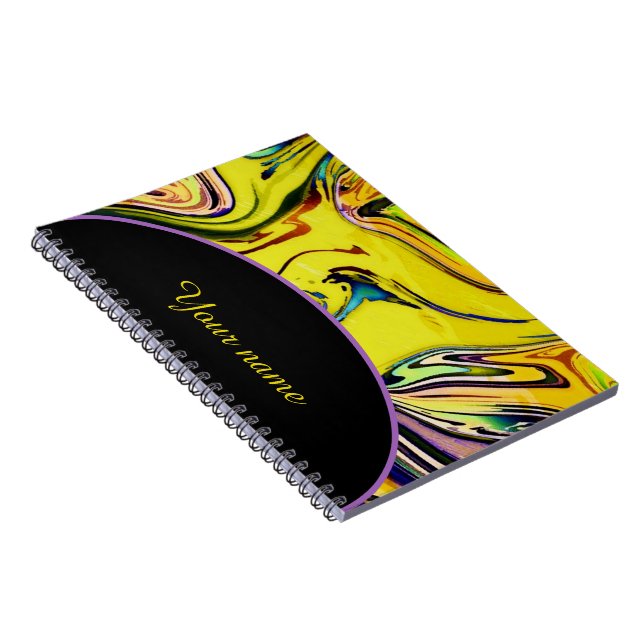 Caderno Espiral mármore impressionista personalizado (Lado Direito)