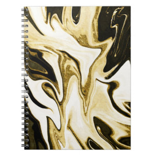 Caderno Espiral mármore líquido líquido retro digital com abstrato