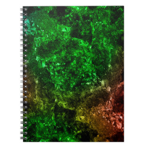 Caderno Espiral mármore multicolorido em padrão natural, A mistura