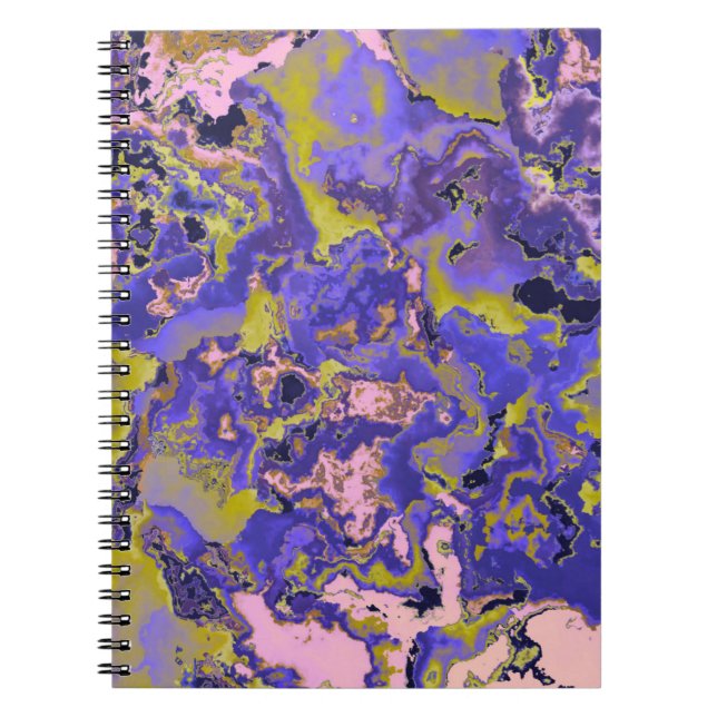 Caderno Espiral Mármore Radioativo (Frente)