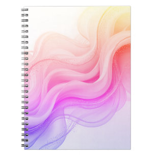 Caderno Espiral Mármore redemoinho abstrato rosa