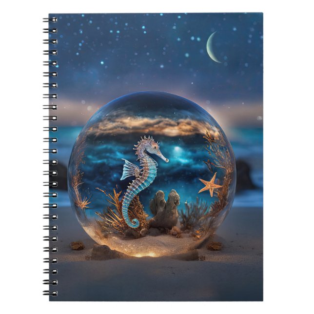 Caderno Espiral Marmostarda surreal Ocean Beach (Frente)