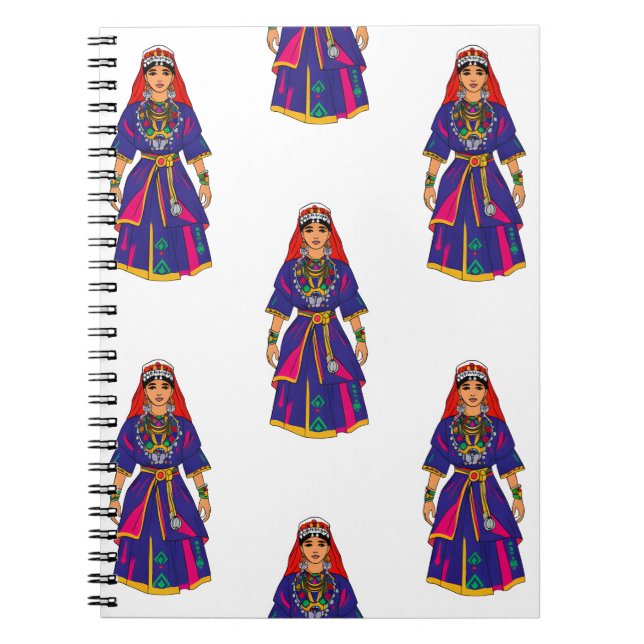 Caderno Espiral Marocaine Berbère robe traditionnelle (Frente)