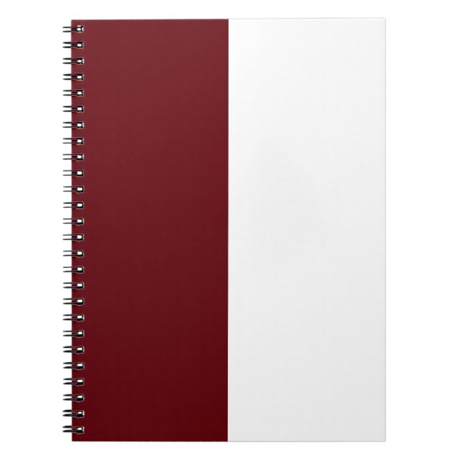 Caderno Espiral Maroon & White CUSTOM (Frente)