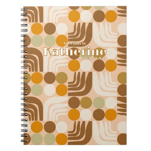 Caderno Espiral Marrom Claro Boêmio (Frente)