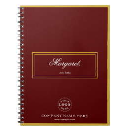 Caderno Espiral Marrom Personalizado com Nome e Lo