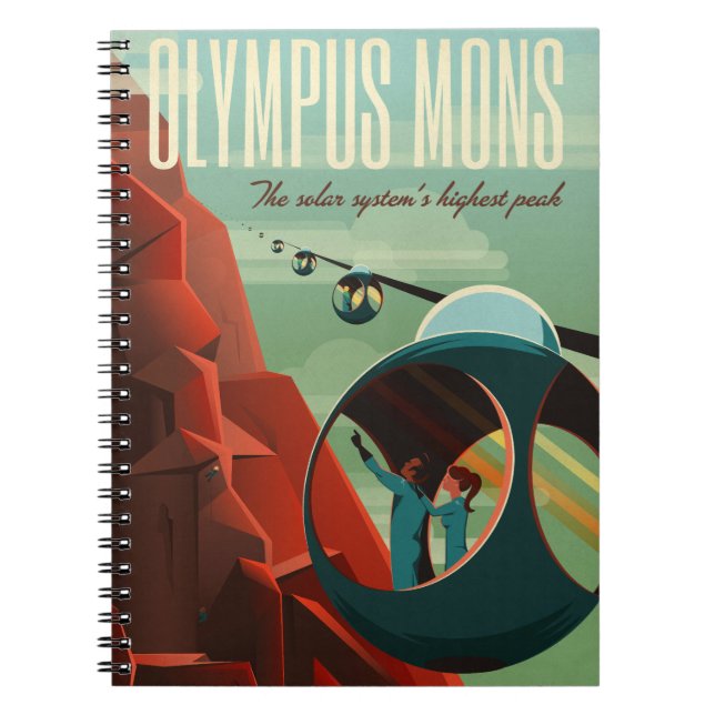 Caderno Espiral Mars Olympus Mons Maior Sistema Solar de Vulcão (Frente)