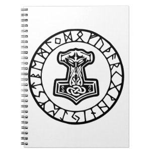 Caderno Espiral Martelo de Mjölnir Thor 0033 #USAPatriotGraphics ©