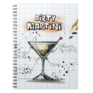 Caderno Espiral Martini sujo