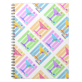 CADERNO ESPIRAL MARTINIS PASTEL DO POP ART
