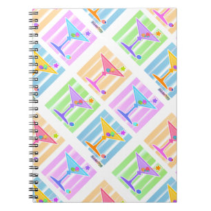 CADERNO ESPIRAL MARTINIS PASTEL DO POP ART