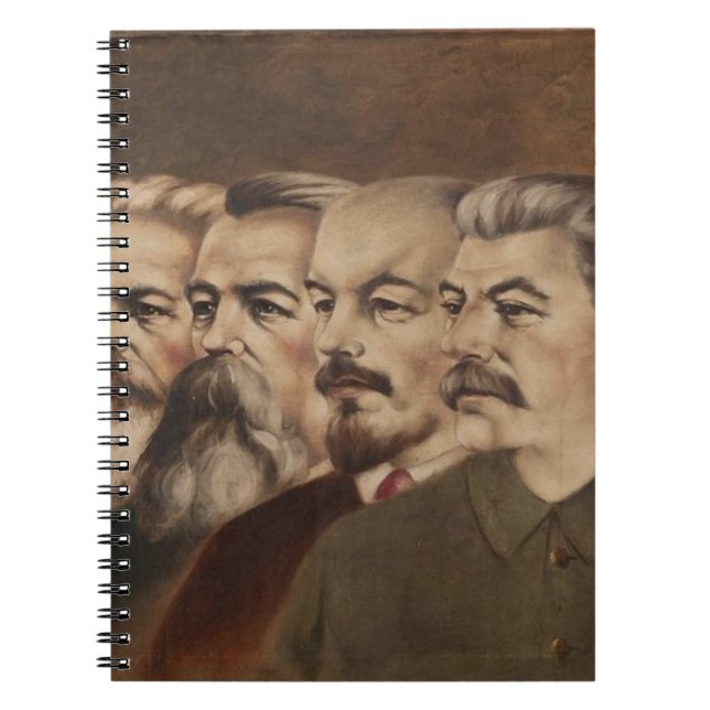 Caderno Espiral Marx, Engels, Lenin, e Stalin (Frente)