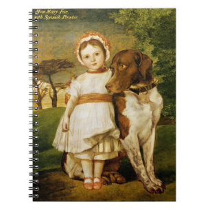 Caderno Espiral Mary Fox Com Seu Cachorro-Ponteiro Espanhol (G.F.