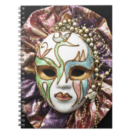 Caderno Espiral Máscara de Carnaval Decorativa