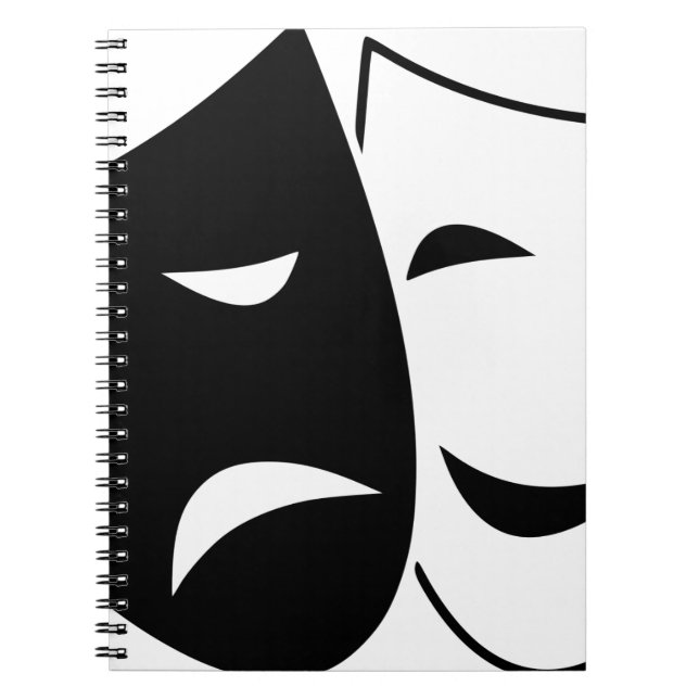 Caderno Espiral Máscara De Comédia E Tragédia (Frente)