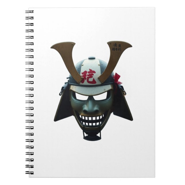 Caderno Espiral Máscara de samurai (Frente)