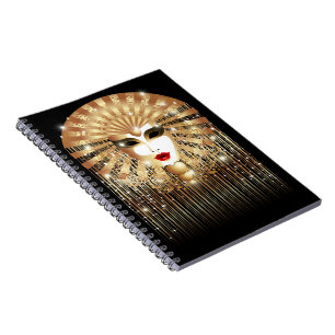 Caderno Espiral Máscara do ouro Venice