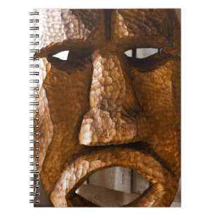 Caderno Espiral Máscara Esculpida na Mão Africana