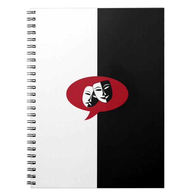 Caderno Espiral Máscaras da comédia e da tragédia (Frente)