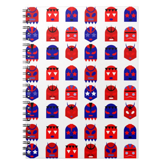 Caderno Espiral máscaras lucha libre (Frente)