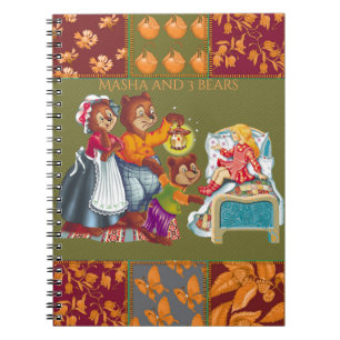 Caderno Espiral Masha e 3 contos de fadas
