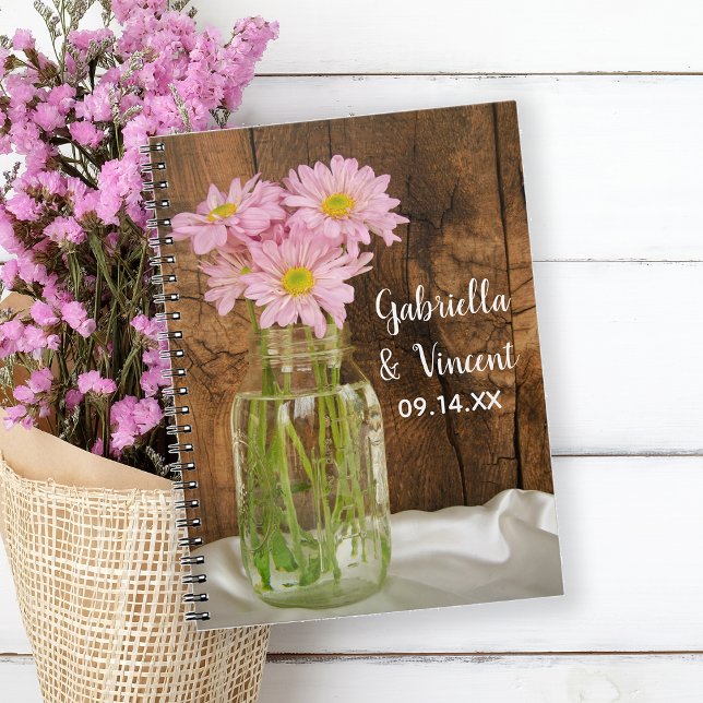 Caderno Espiral Mason Jar e Daisies Barn Boest Book (Criador carregado)