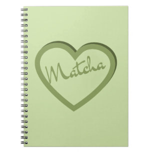 Caderno Espiral Matcha Green Tea Groovy Y2k Heart
