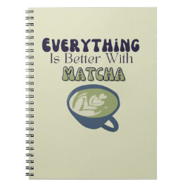 Caderno Espiral Matcha Green Tea, tudo é melhor com matcha