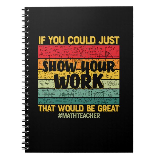 Caderno Espiral Matemática do professor de matemática, se você pud (Frente)