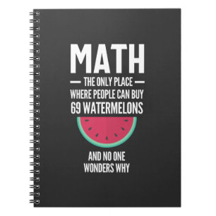 Caderno Espiral Matemática. Engraçado Math Sarcasm Cote Gift