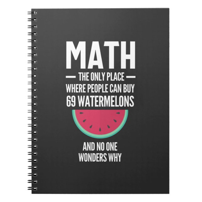 Caderno Espiral Matemática. Engraçado Math Sarcasm Cote Gift (Frente)