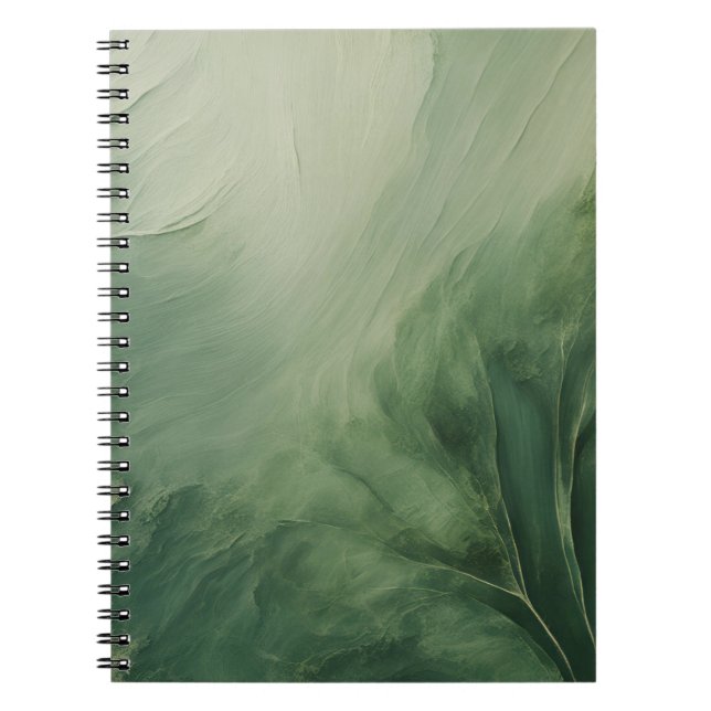 Caderno Espiral Matizes de notebook Abstrato verde (Frente)