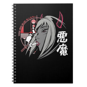 Caderno Espiral Mau Anime Sad Girl Otaku Japonês