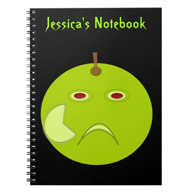 Caderno Espiral Mau Apple com notebook personalizado com cicatriz  (Frente)
