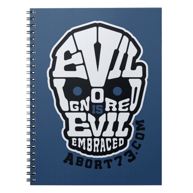 Caderno Espiral Mau Ignorado é Mau integrado / Abort73.com (Frente)