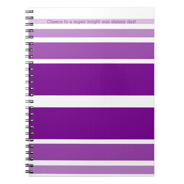 Caderno Espiral Mauve casual e roxo (Frente)