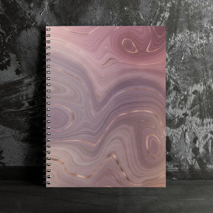 Caderno Espiral Mauve Strata   Rosa Rosa Rosa Dusta, Dourada Aglom