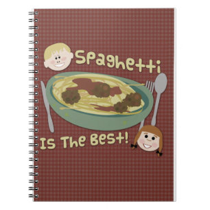 Caderno Espiral Máxima divertida de Espaguete engraçado Vintage Ca