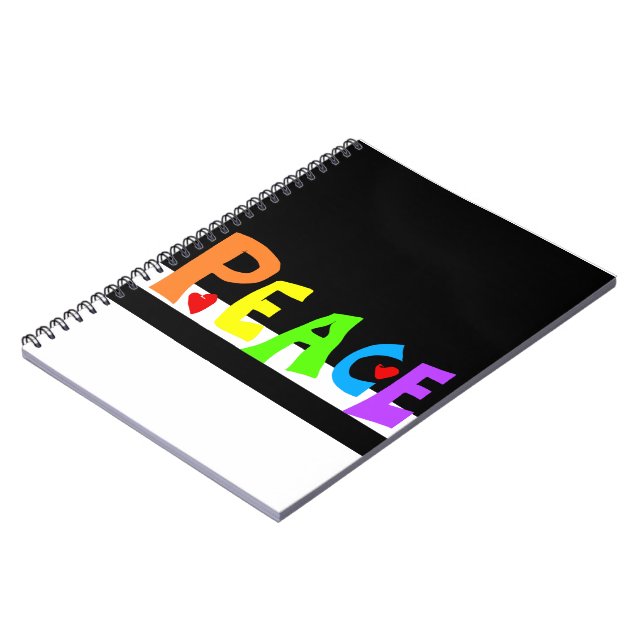 Caderno Espiral MAZIPOODLES Paz Arco-íris (Left Side)